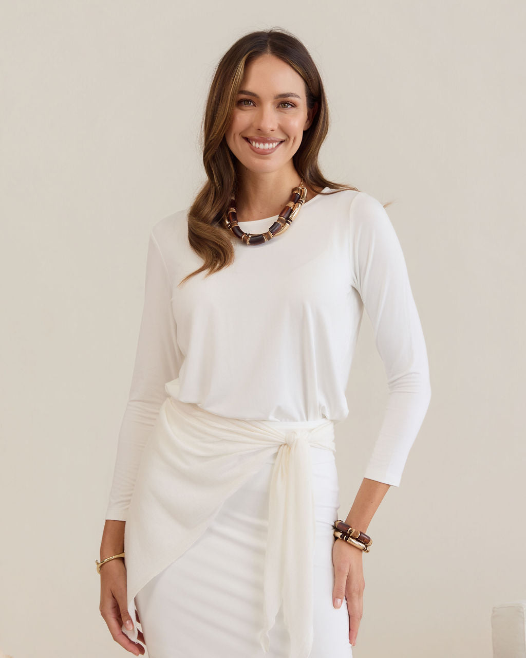 Louisa Contrast Collar Zip Long Sleeve Top main image 1