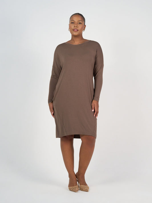 Turner Long-Sleeve Bamboo T-Shirt Dress