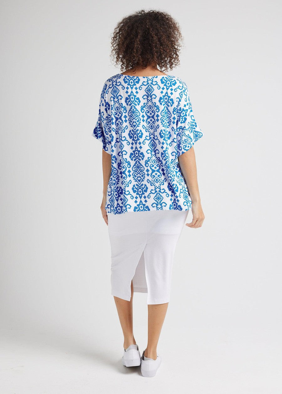 Demi Oversized Bamboo Box T-Shirt - Ikat