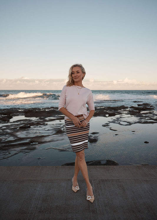 Lou Lou Australia Camila 3/4 Sleeve Bamboo Top in Lilac.