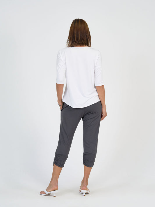 Bamboo Jogger Pant and White 3/4 Sleeve Top Lou Lou Australia