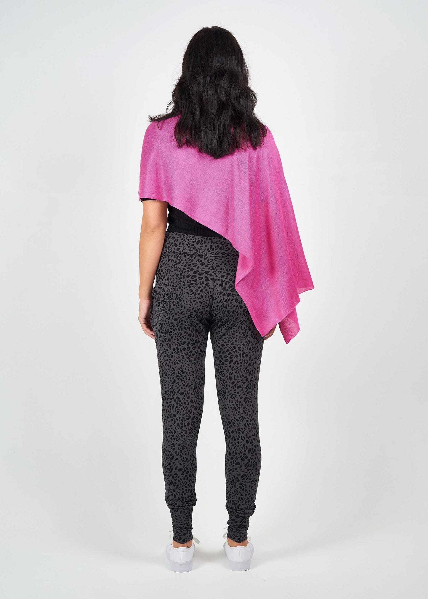 Carrie Cashmere/Bamboo Poncho - Rose Violet