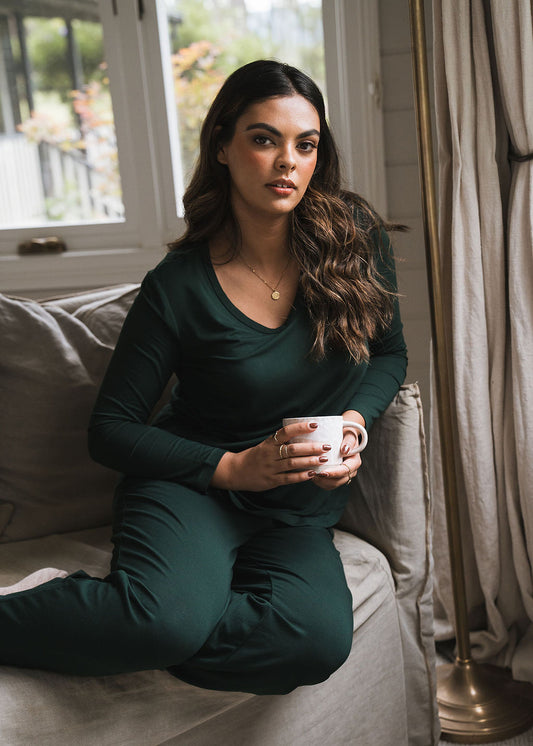 Sia V Neck Bamboo Longsleeve Top