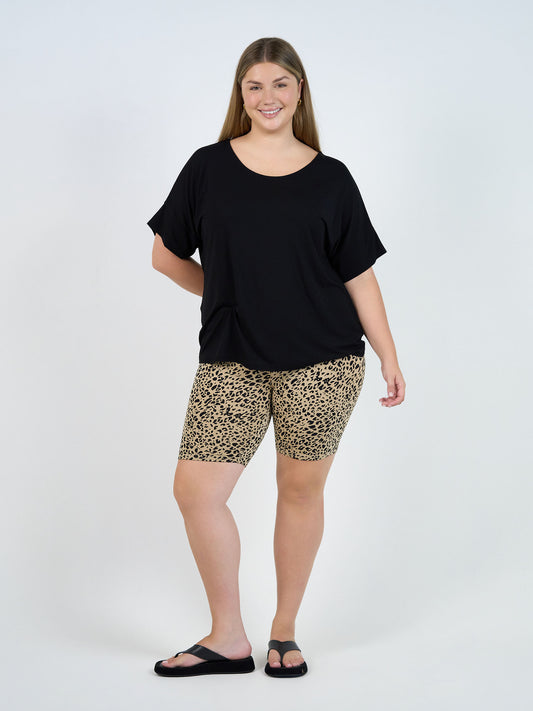 Demi Oversized Bamboo Box T-Shirt - Black