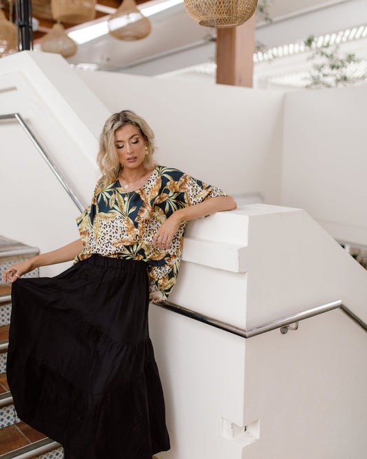 Dua Oversized Silk Top