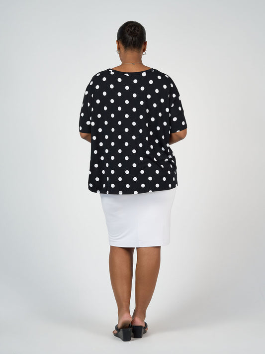 Lou Lou Australia Midi Bamboo Whitney Tube Skirt in White, featuring a stretch waistband for added comfort.