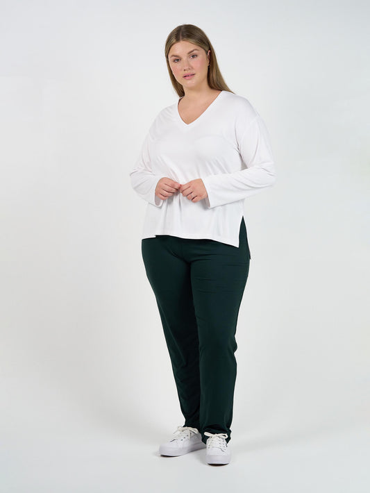 Warwick Bamboo Fold Down Pant - Dark Green