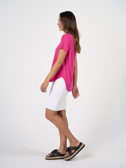 Midi Bamboo Whitney Tube Skirt - White