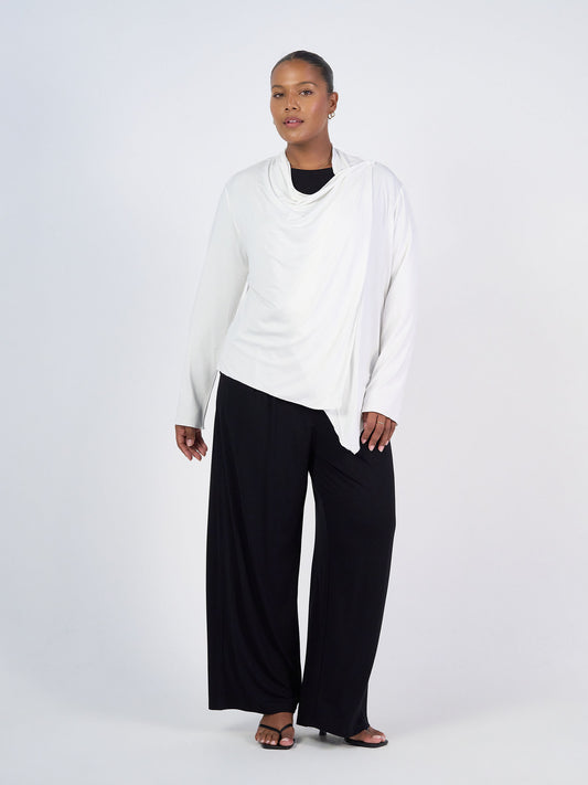 Joni Bamboo Waterfall Cardigan/Jacket - Cream