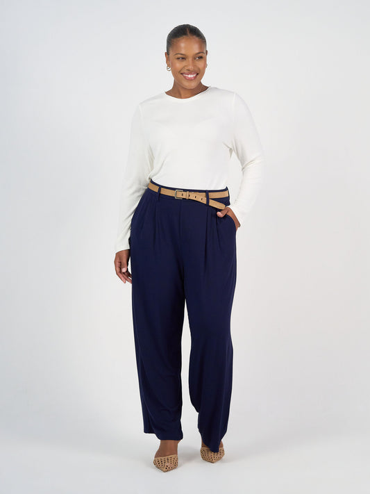 Kelly Ribbed Long Sleeve Bamboo Top