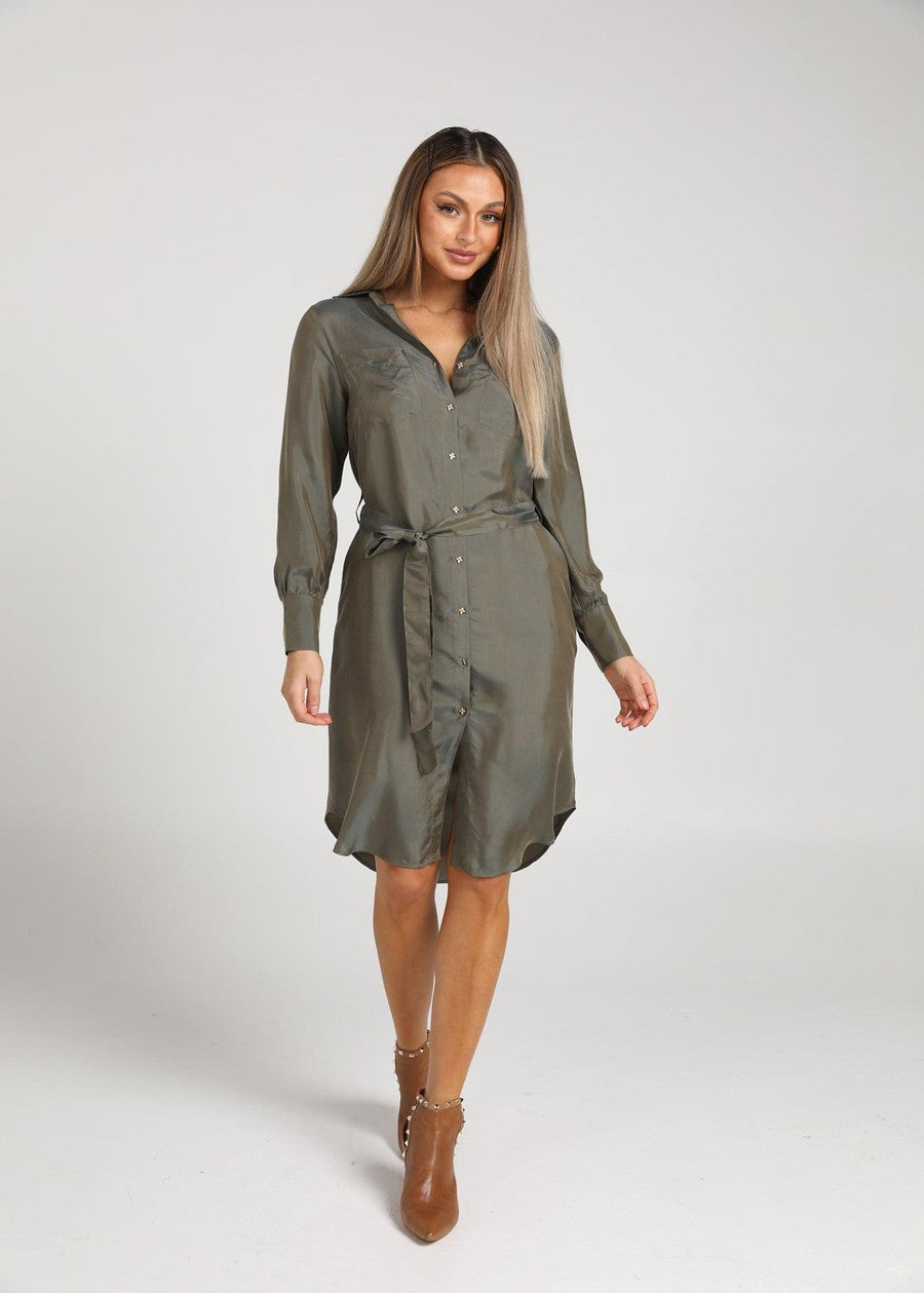 chinese dress ladies Daria Silk Shirt Dress main image 1