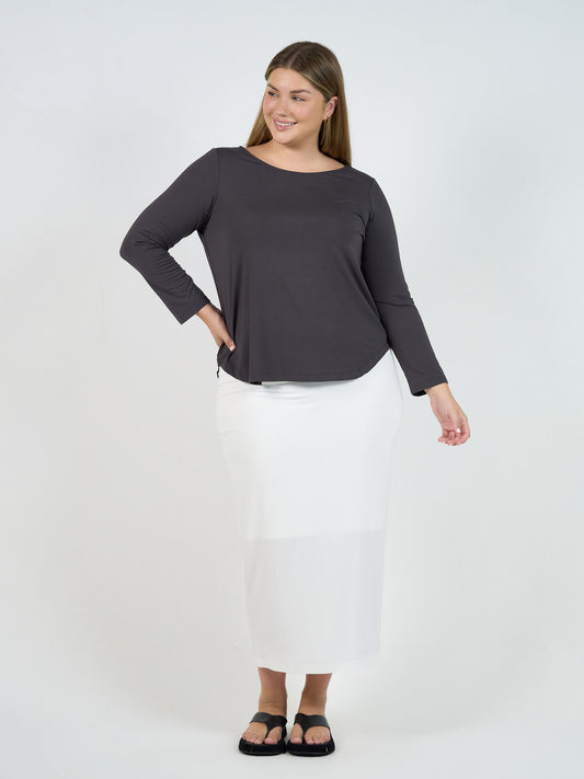 Maxi Bamboo Whitney Tube Skirt - White