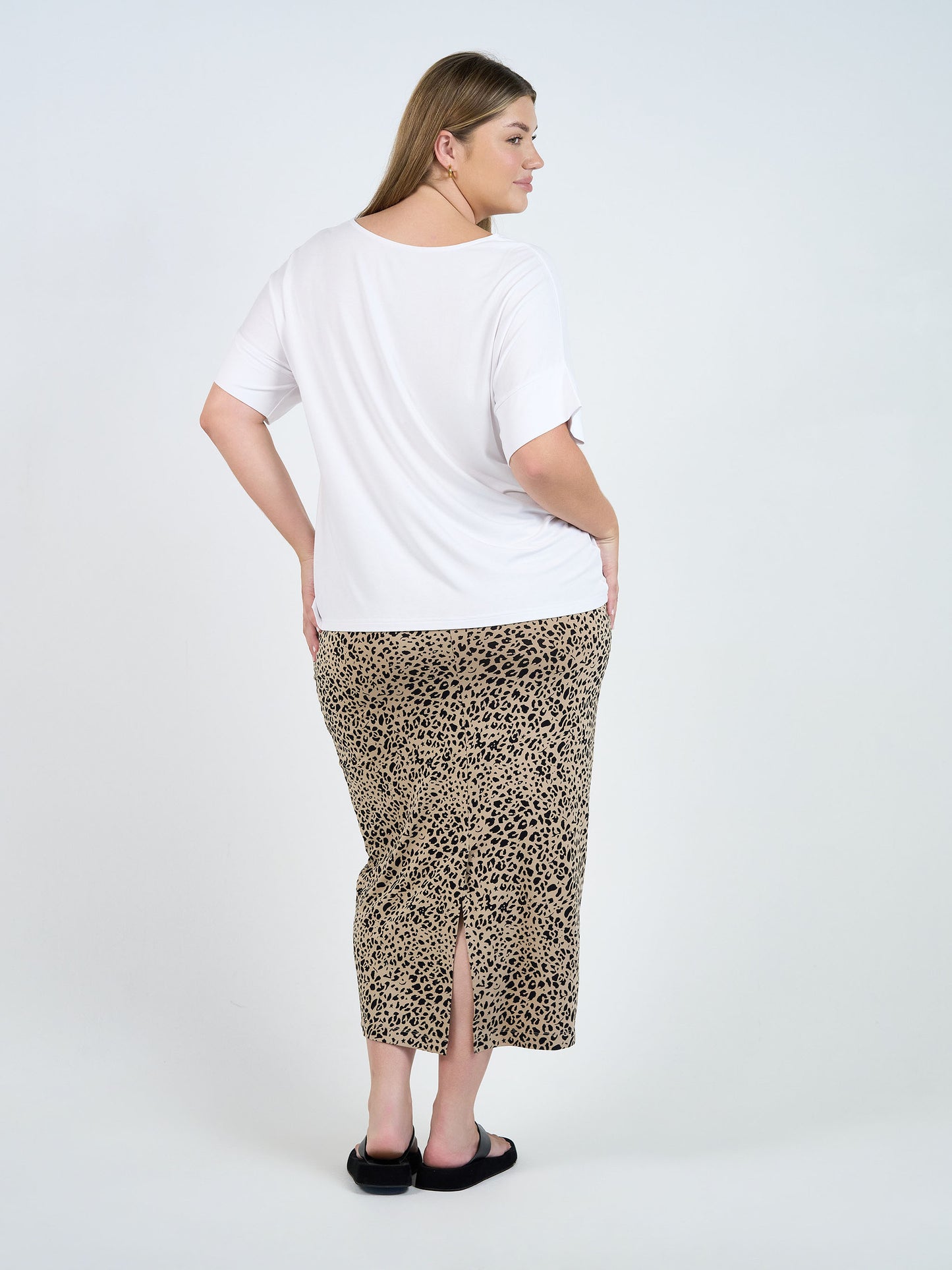 Maxi Bamboo Whitney Tube Skirt - Brown Leopard