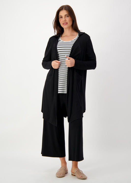 Lou Lou Australia Avril Bamboo Trench Coat in black.