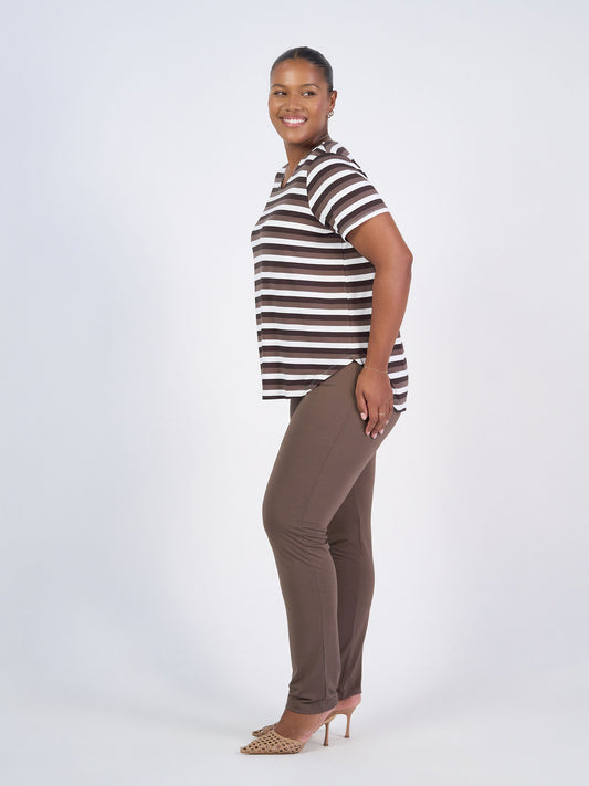 Patti Bamboo Full-Length Pant - Chocolate