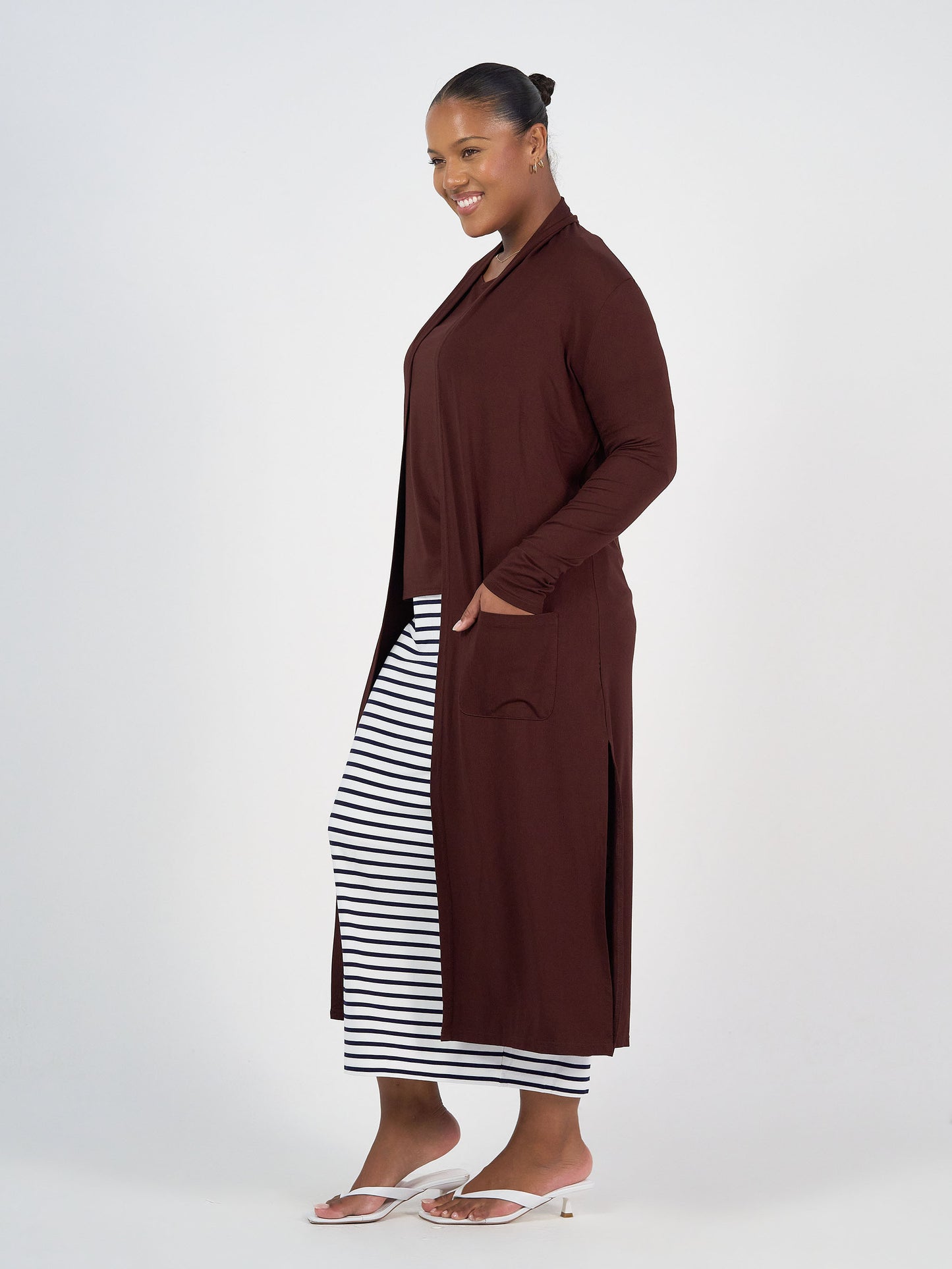 Bamboo Longline Pocket Cardigan