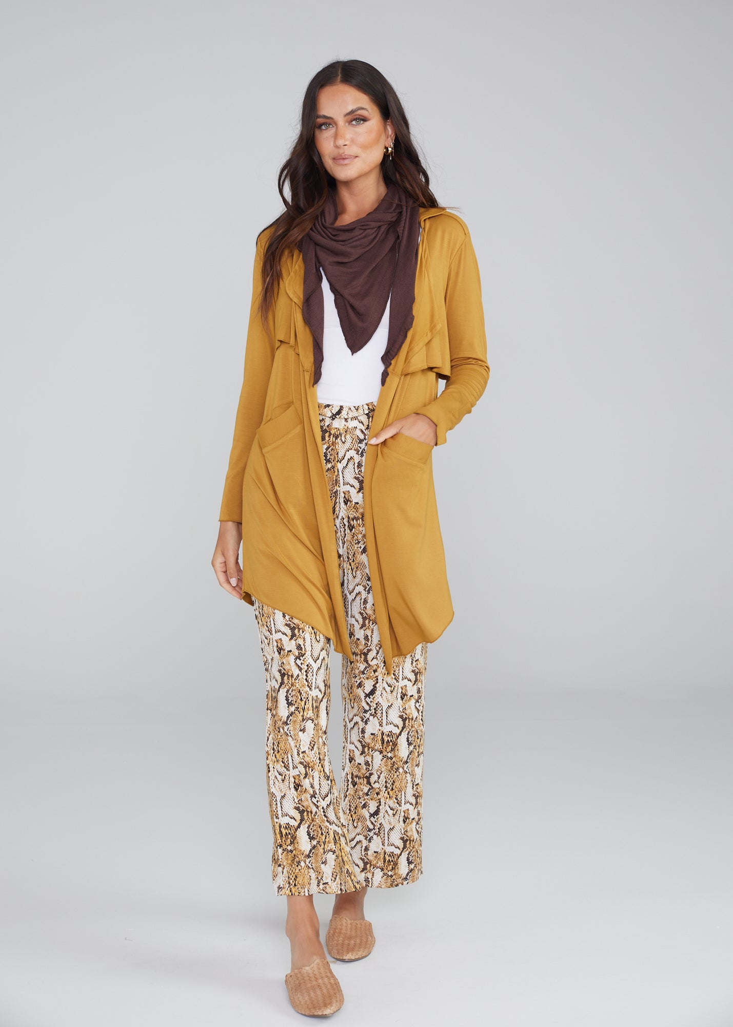 Sassoon Cashmere/Bamboo Scarf - Chicory Coffee