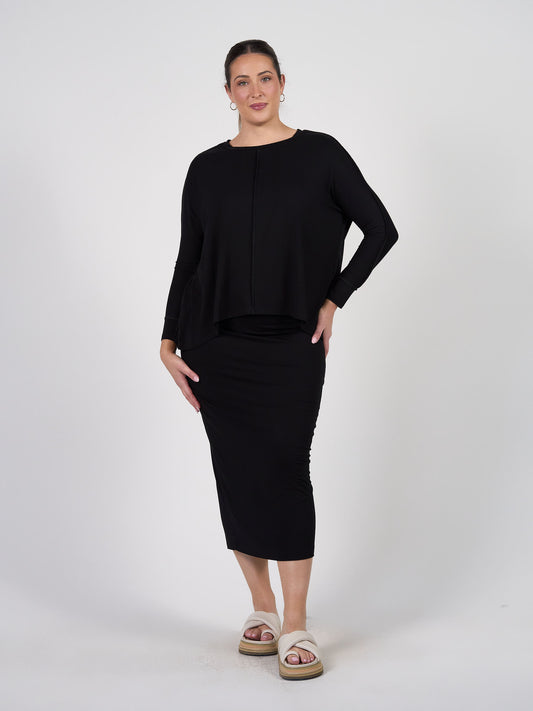 Stella Longsleeve Oversized Bamboo Slouch Top