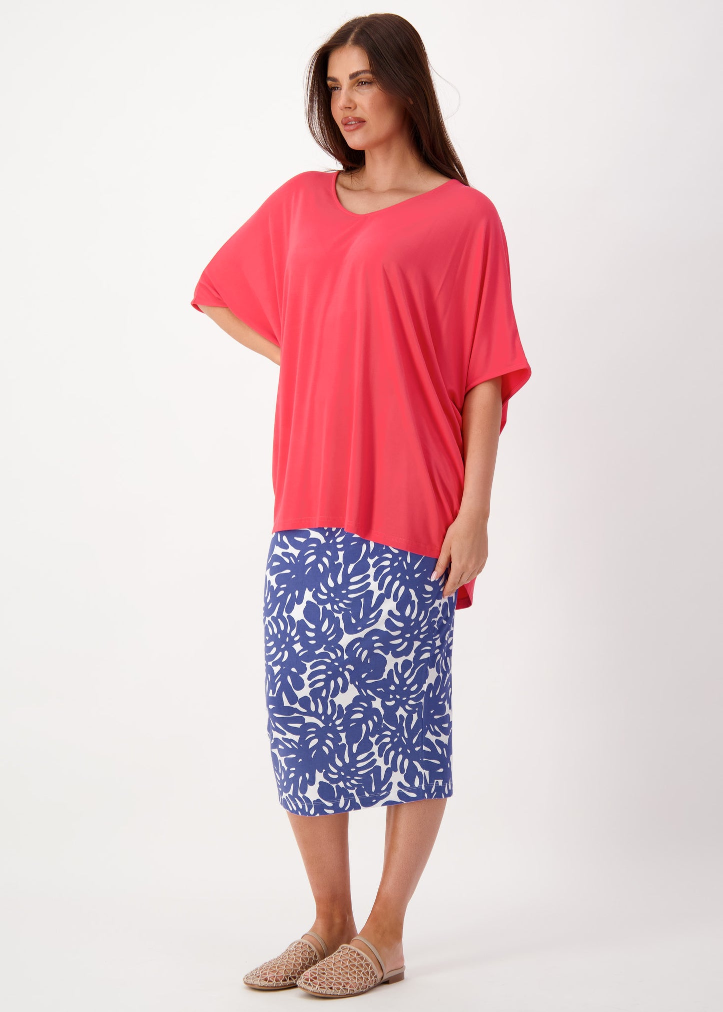 Tavera Oversized Bamboo Top - Berry