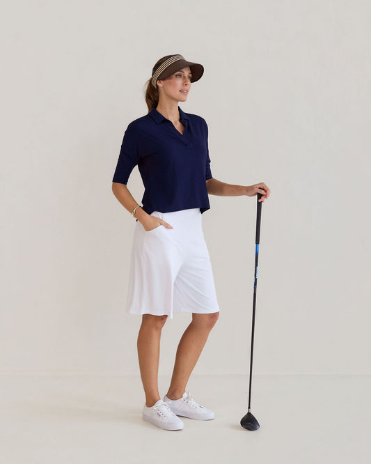 Khan Bamboo Collared Polo Top
