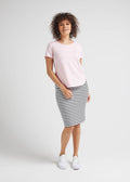 Janis Short Sleeve Bamboo T-Shirt - Crystal Rose