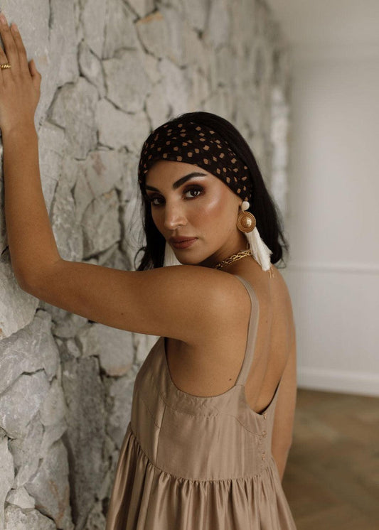 Begonia Sleeveless Silk Maxi Dress - Bronze