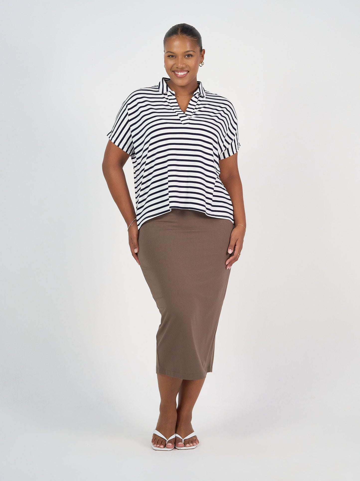 Rush Bamboo Short Sleeve Collared Polo Top