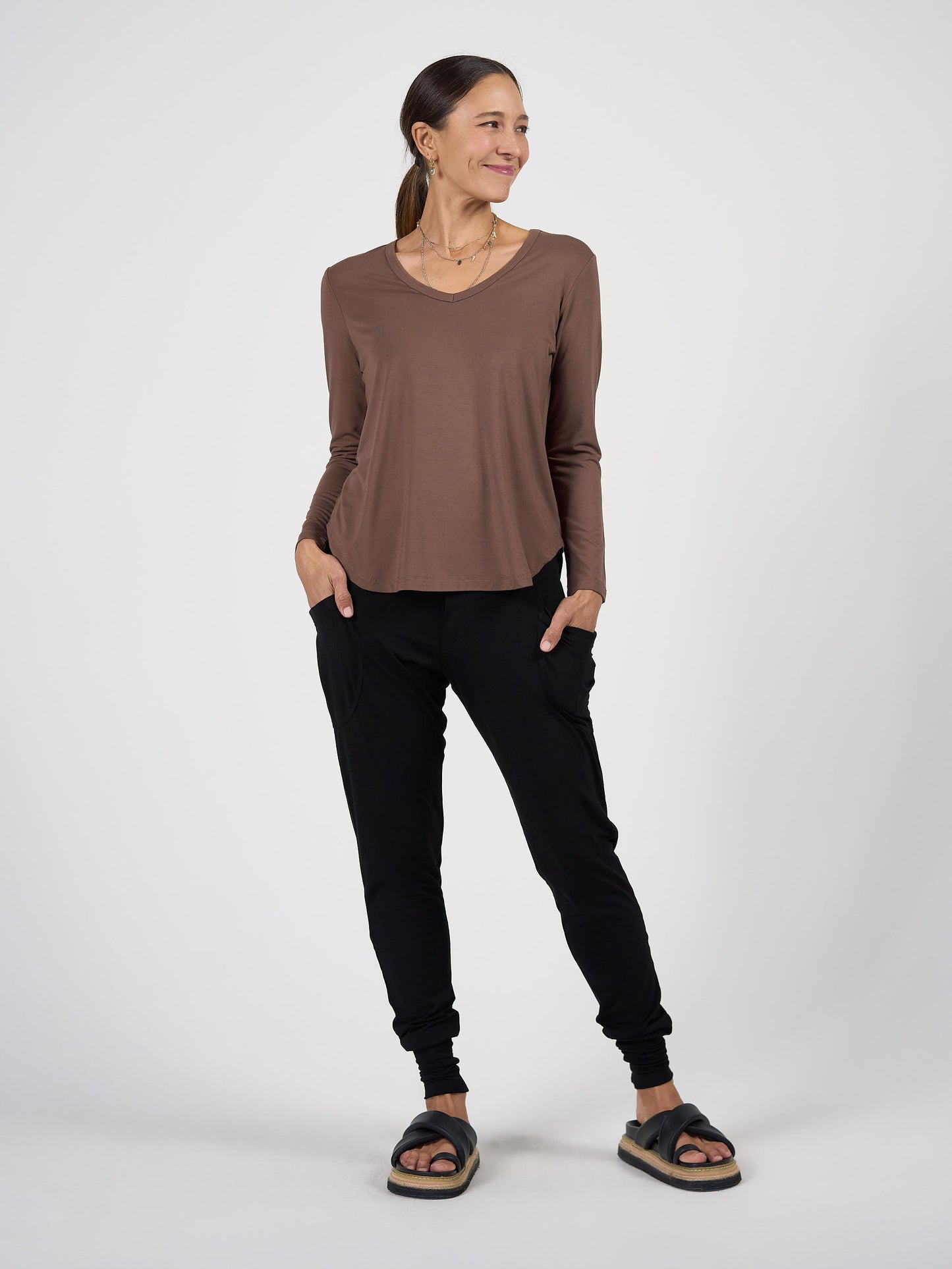 Gaga Bamboo Cuffed Sweat Pant - Black