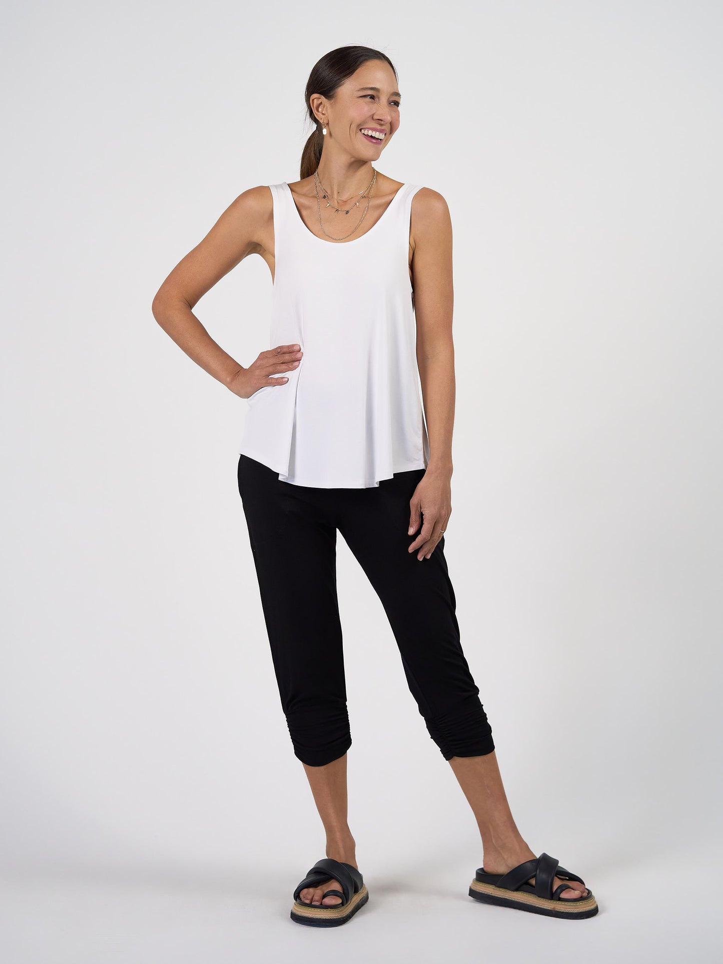 Ellie Sleeveless Bamboo Singlet Top