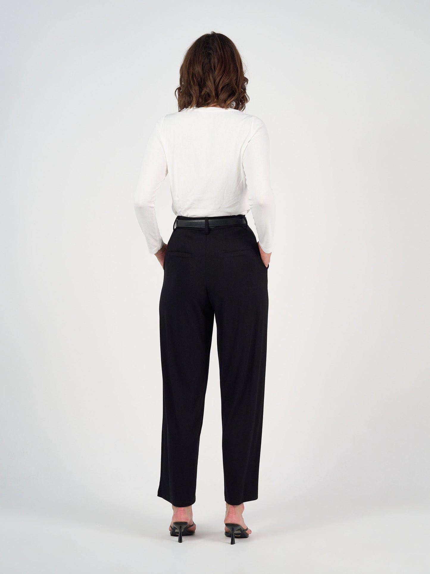 Billie Bamboo Wide Leg Dress Pant - Black