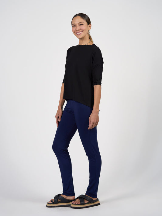 Warwick Bamboo Fold Down Pant - Navy
