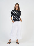 Camila 3/4 Sleeve Bamboo Top - Polka Dot