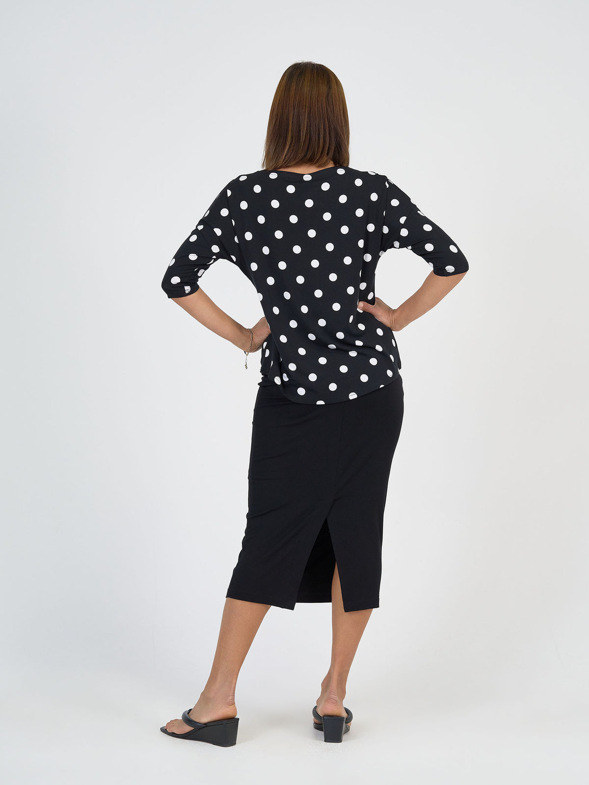 Lou Lou Australia Maxi Bamboo Whitney Tube Skirt in Black, featuring a slimming silhouette and back slit.