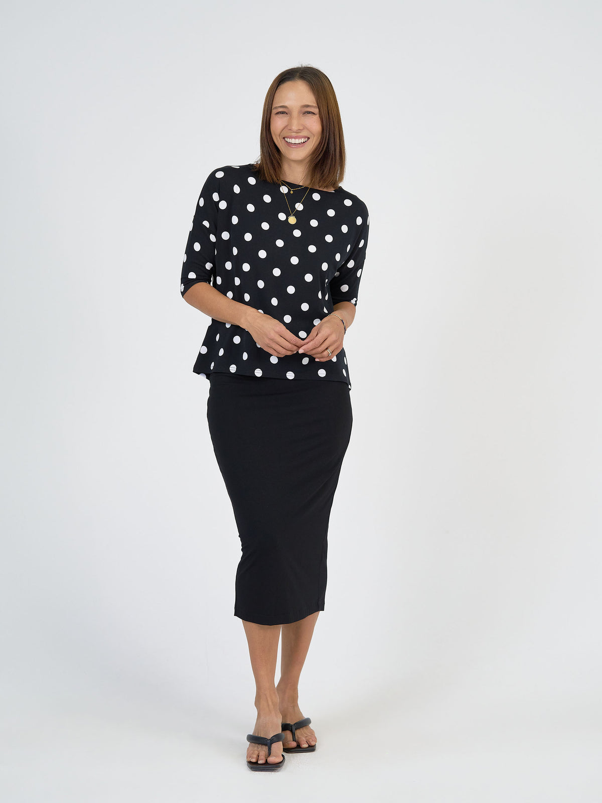 Lou Lou Australia Maxi Bamboo Whitney Tube Skirt in Black.