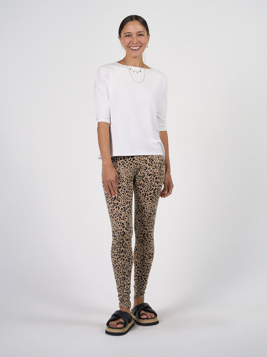 Camila 3/4 Sleeve Bamboo Top - White