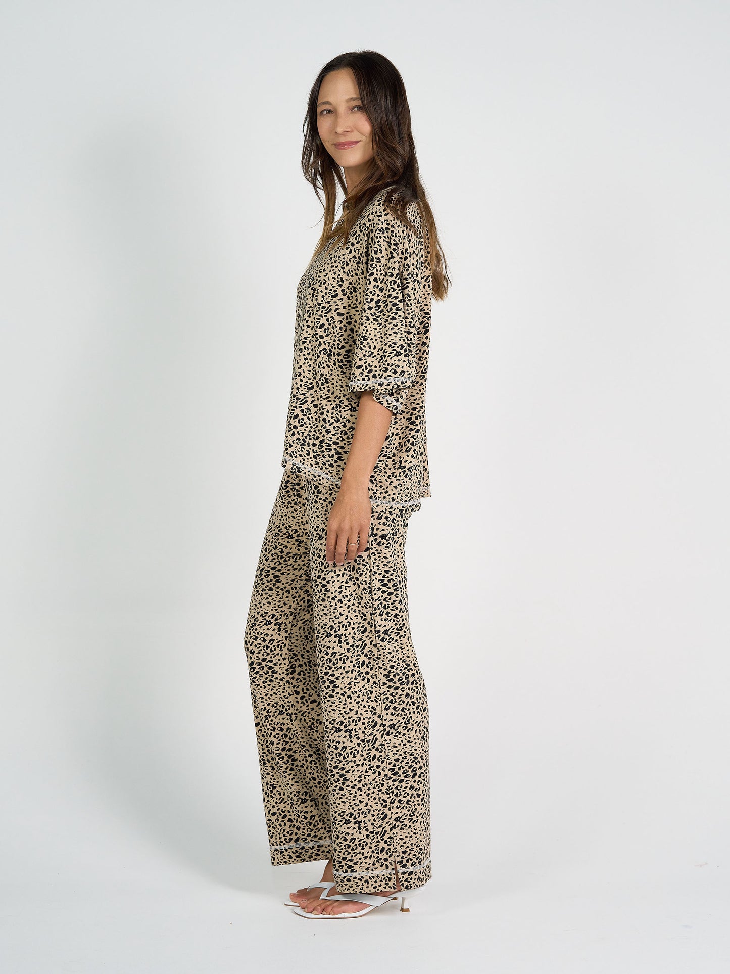 Carey Bamboo Culotte - Brown Leopard