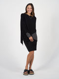 Carrie Cashmere & Bamboo Knit Poncho - Black
