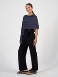 Carrie Cashmere & Bamboo Knit Poncho - Navy