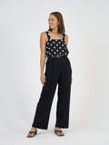 Billie Bamboo Wide Leg Dress Pant - Black