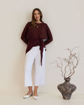 Gina Long Sleeved Bamboo Top - Burgundy
