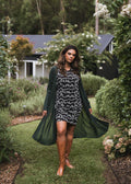Quatro Cashmere/Bamboo Duster Jacket - Dark Green