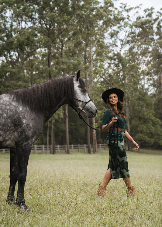 Maxi Bamboo Whitney Tube Skirt - Camouflage