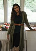 Quatro Cashmere/Bamboo Duster Jacket - Olive