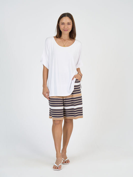 Lou Lou Australia white bamboo loose top.