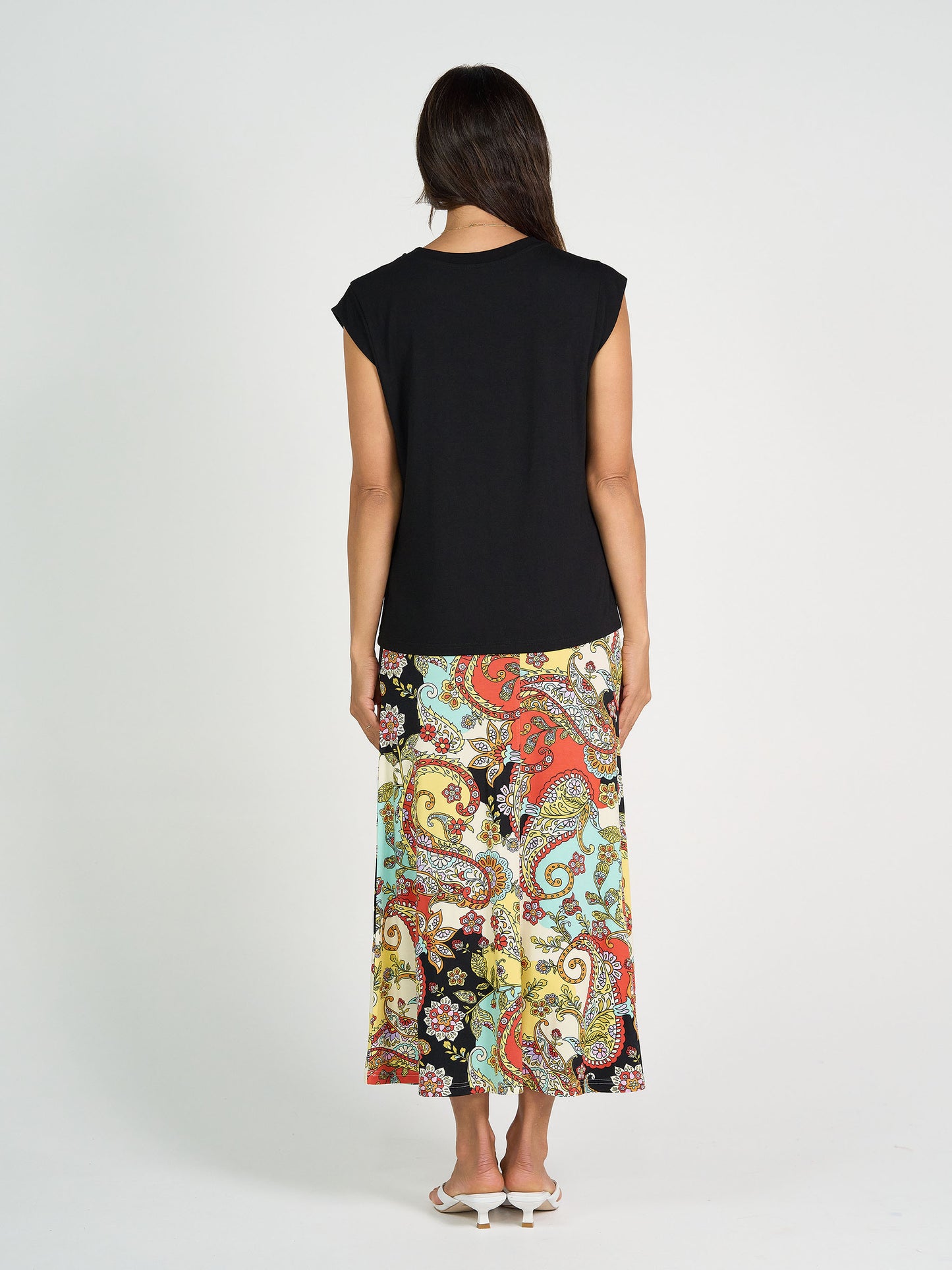 Donna Cap Sleeve Bamboo Tee - Black