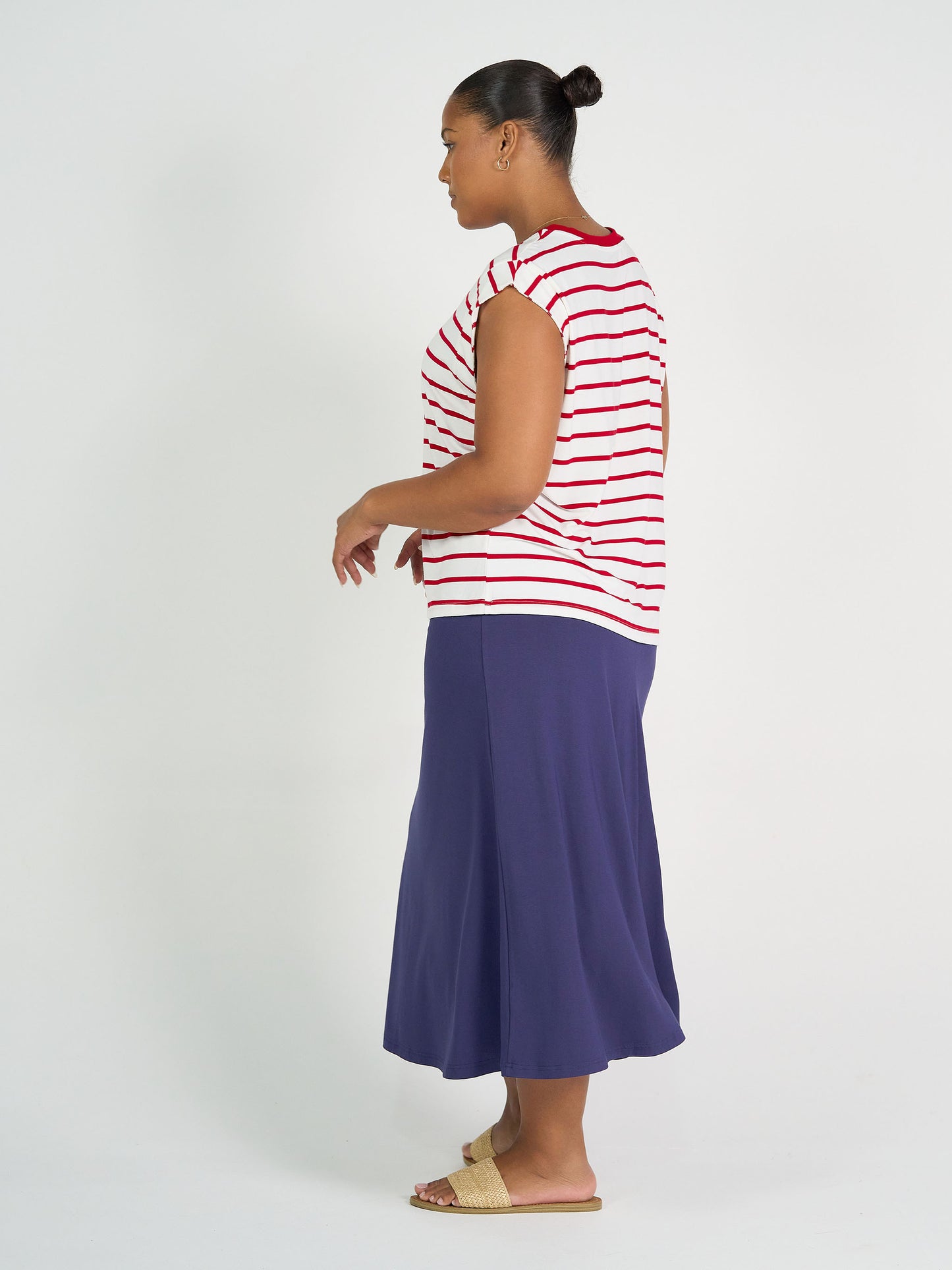 Jackson Bamboo Maxi Skirt - Blue