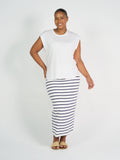 Donna Cap Sleeve Bamboo Tee - White