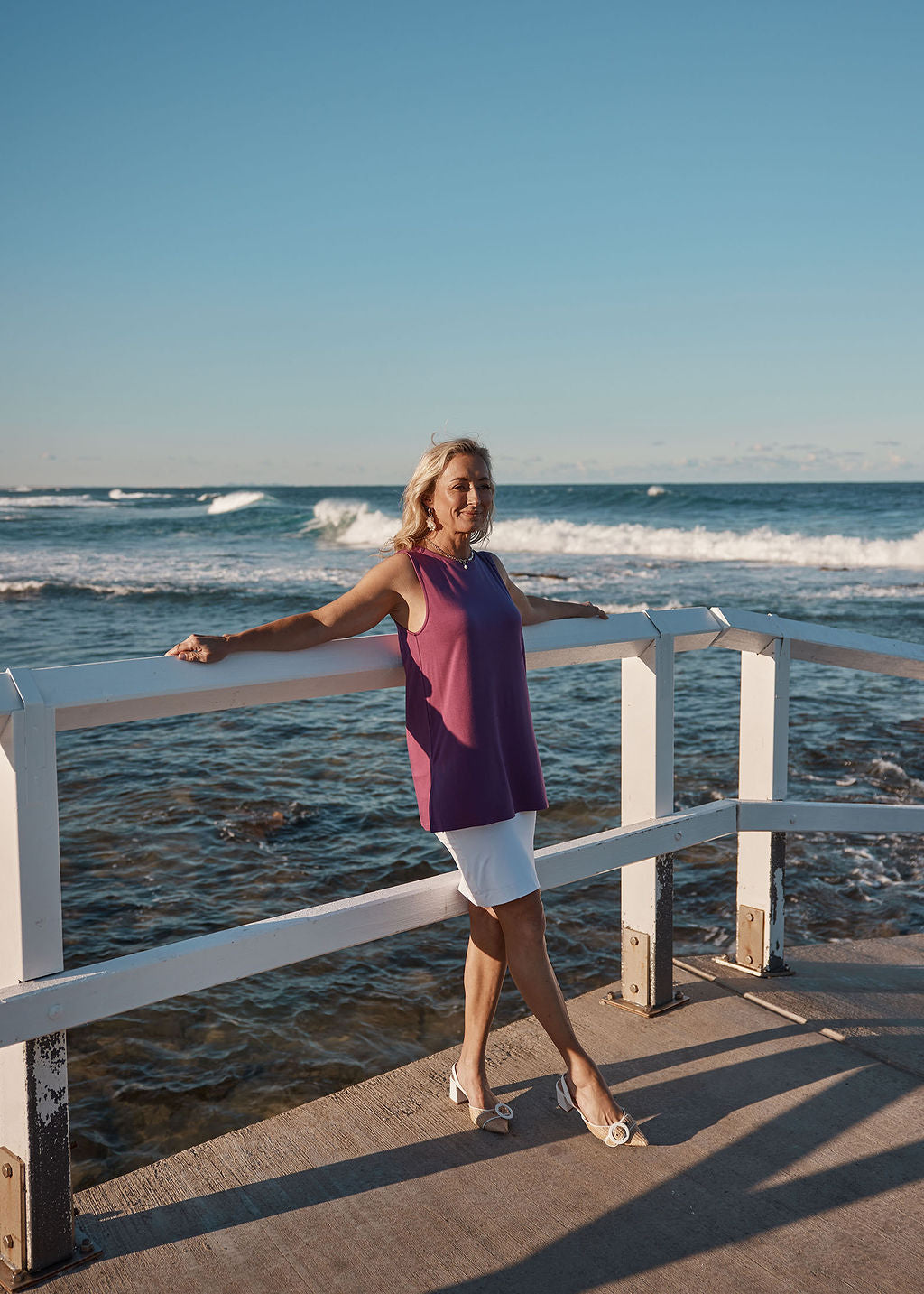 Fantasia Bamboo Tunic Top - Plum