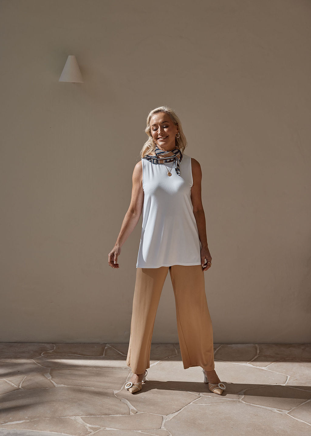 Fantasia Bamboo Tunic Top - White