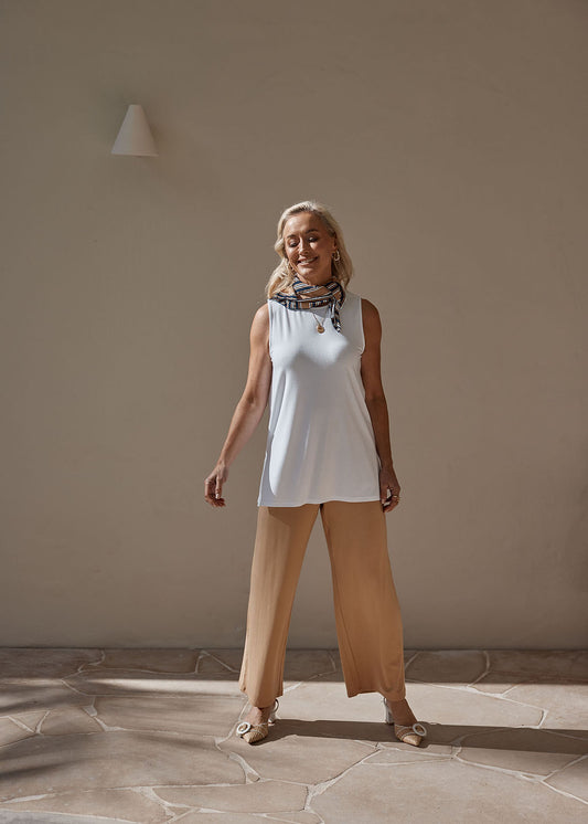 Fantasia Bamboo Tunic Top - White